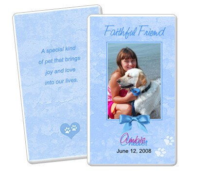 Peach Pet Memorial Card Design & Printing (Pack of 50)