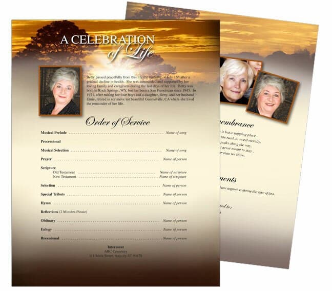 Renewal Funeral Flyer Template.