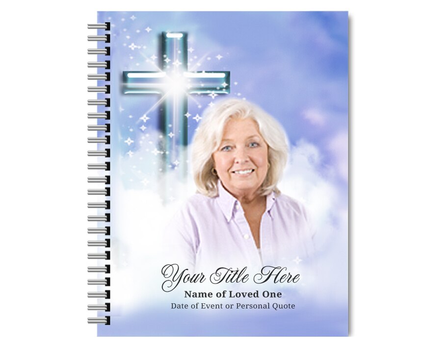 Adoration Spiral Wire Bind Memorial Funeral Guest Book.