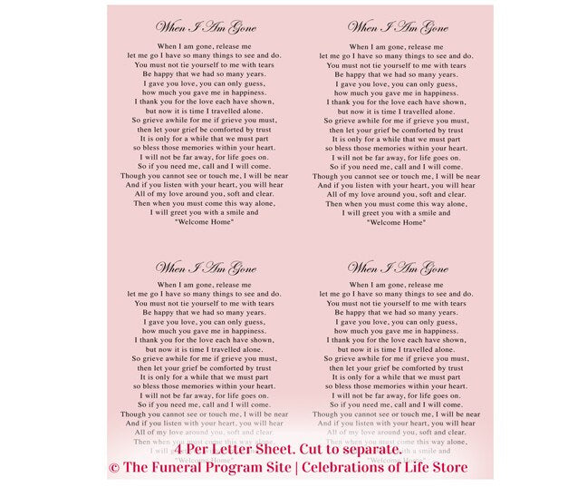 Candlelight Small Memorial Card Template.