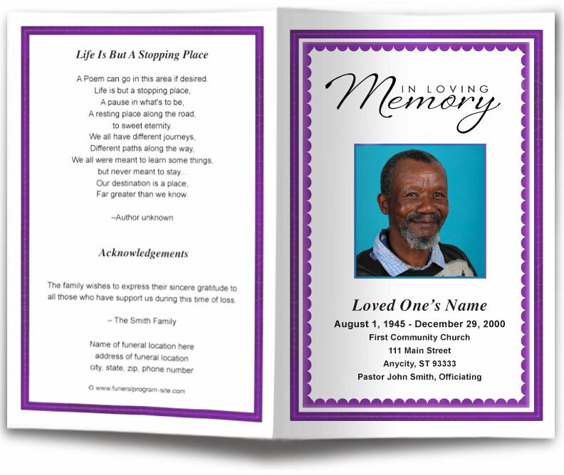 Gallant Funeral Program Template.
