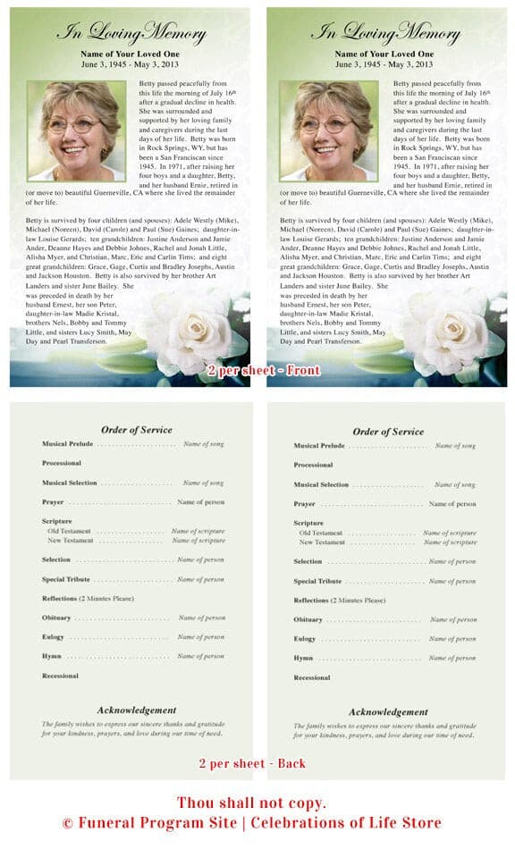 Divine Funeral Flyer Template.
