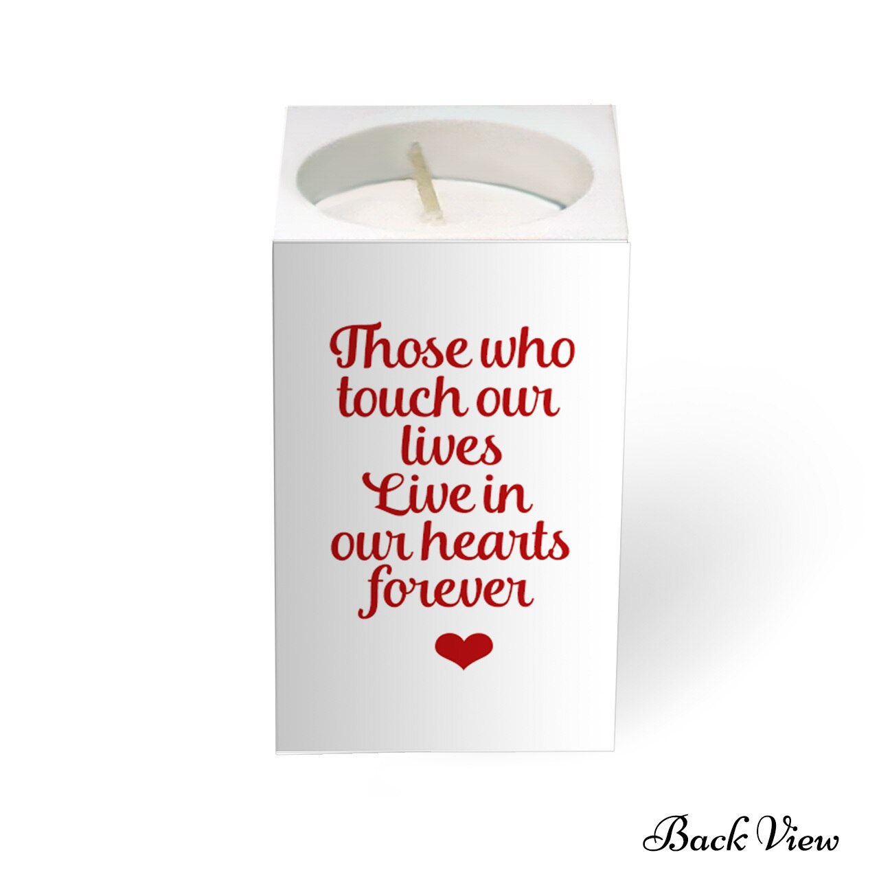 Elegant Floral Mini Tea Light Memorial Candle & Holder.