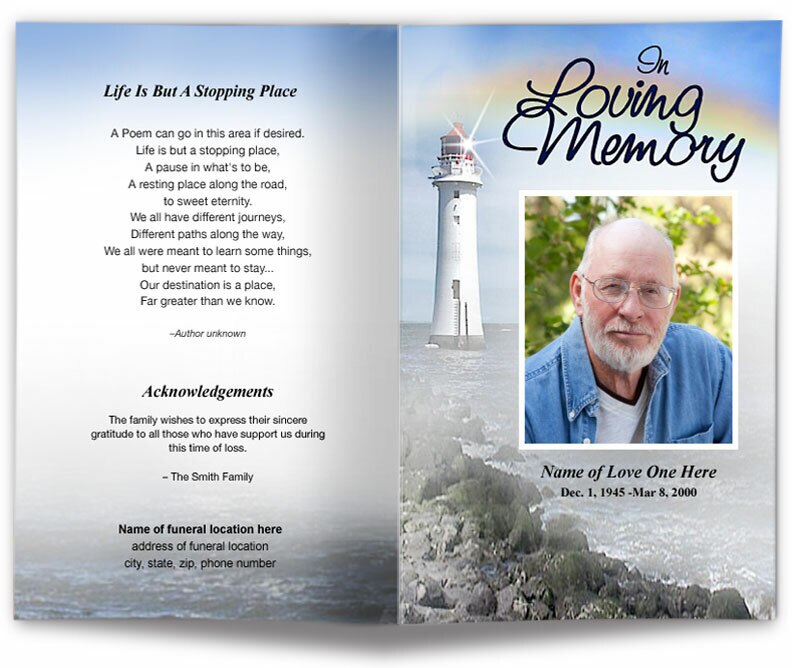 Beacon Funeral Program Template.