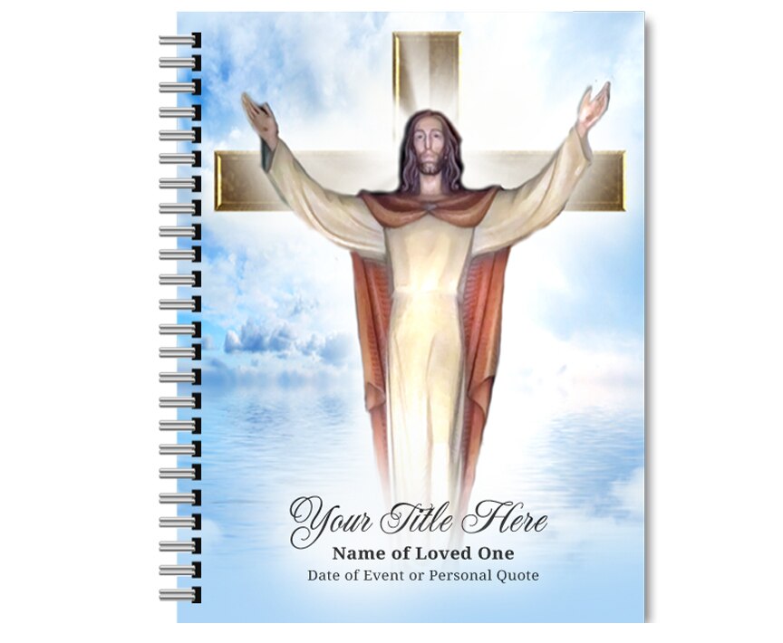 Assurance Spiral Wire Bind Memorial Funeral Guest Book.