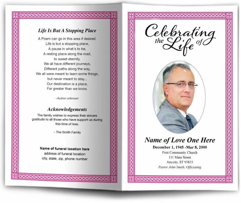 Romans Funeral Program Template.