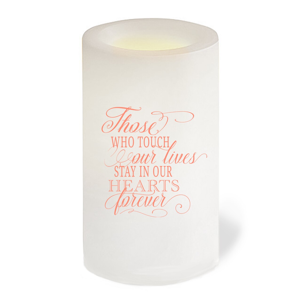 Lily Personalized Flameless LED Memorial Candle.