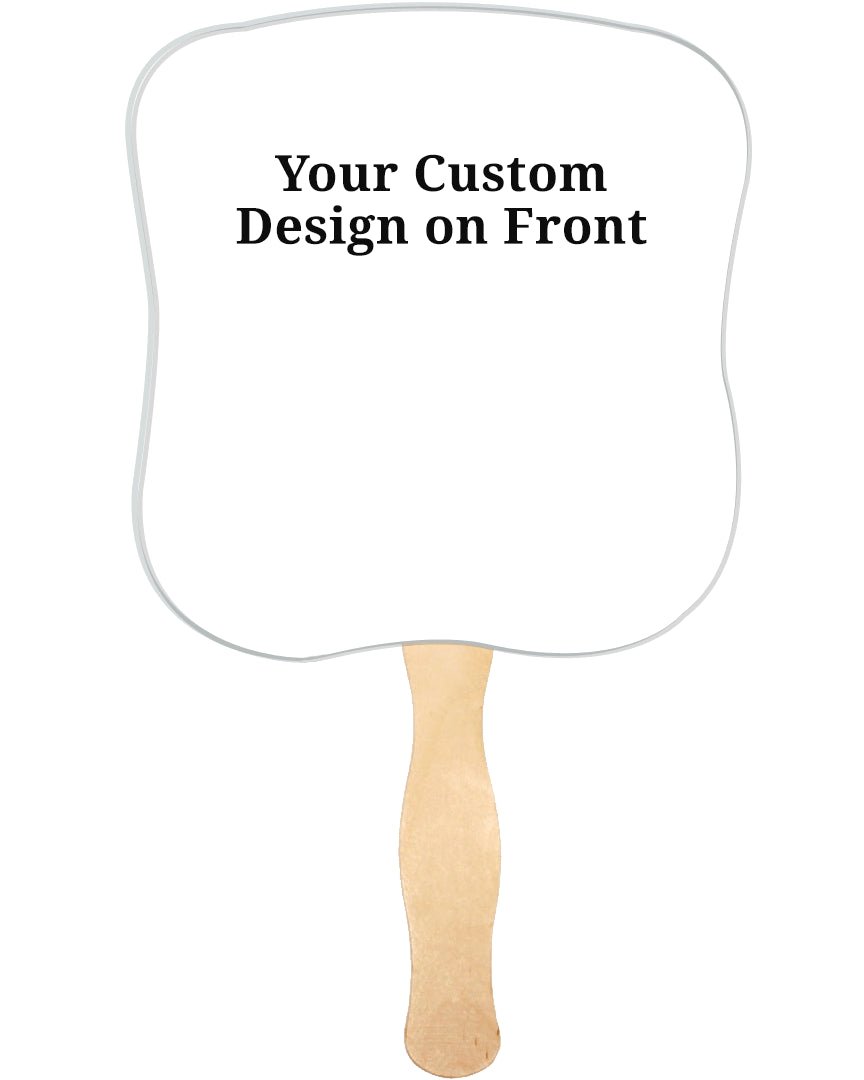 Your Design 2 Sided Cardstock Memorial Fan With Handle (Pack of 10).