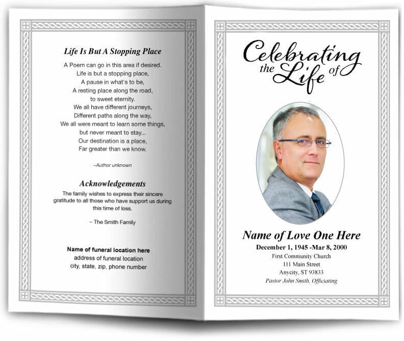 Romans Funeral Program Template.