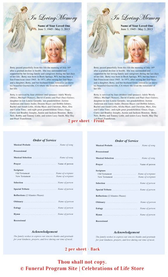 Devout Funeral Flyer Template.