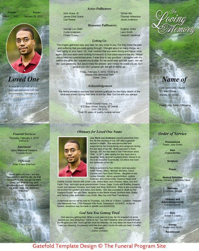 Majestic Gatefold Program Template.