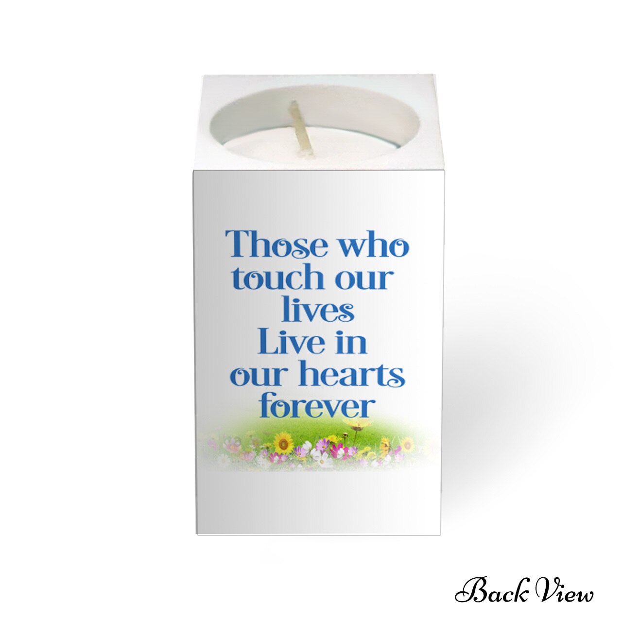 Outdoor Personalized Mini Memorial Tea Light Candle Holder.