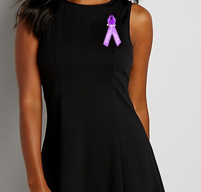 Testicular Cancer Ribbon (Orchid Purple) - Pack of 10.