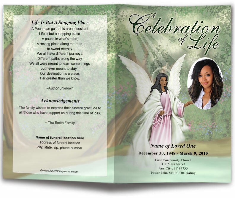 Faith Funeral Program Template.