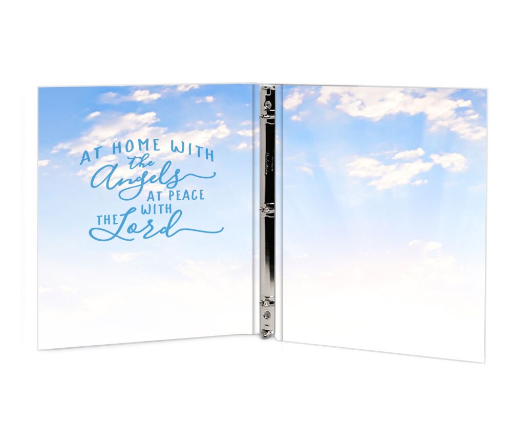Peace 3-Ring Book Binder Memorial Funeral Guest Book.