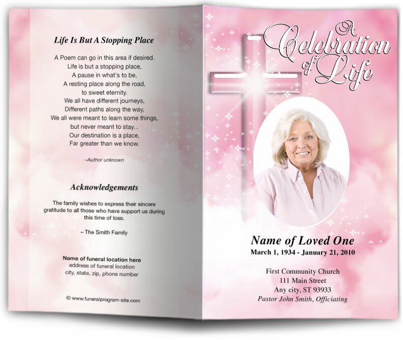 Adoration Funeral Program Template.