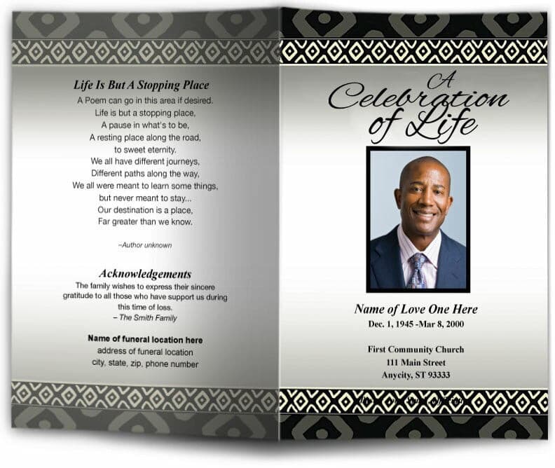 Nigeria Funeral Program Template.