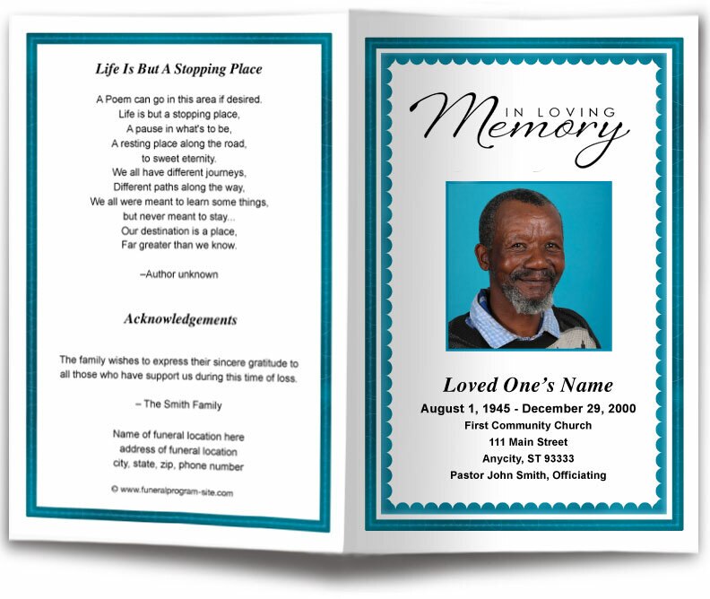 Gallant Funeral Program Template.