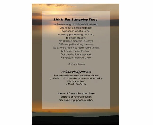 Kenya Funeral Booklet Template.