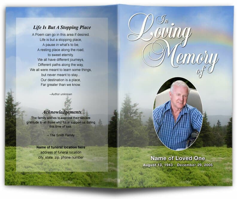 Promise Funeral Program Template.