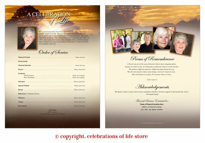 Renewal Funeral Flyer Template.