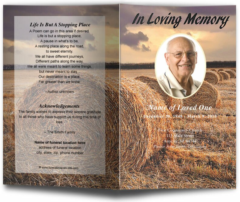 Fruition Funeral Program Template.