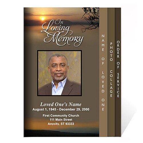 Kenya 8-Sided Funeral Graduated Program Template.