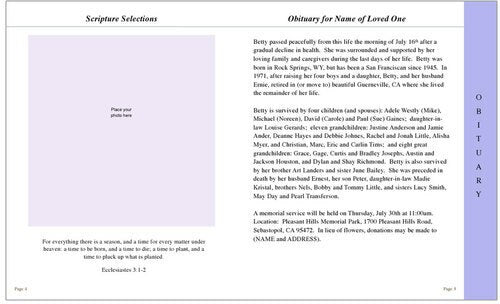 Adoration 8-Sided Graduated Program Template.