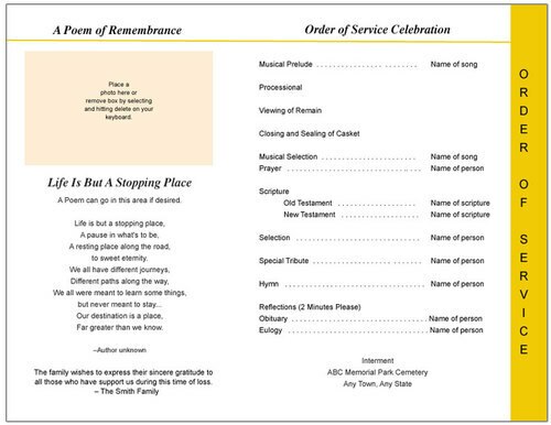 Joyful 8-Sided Graduated Program Template.