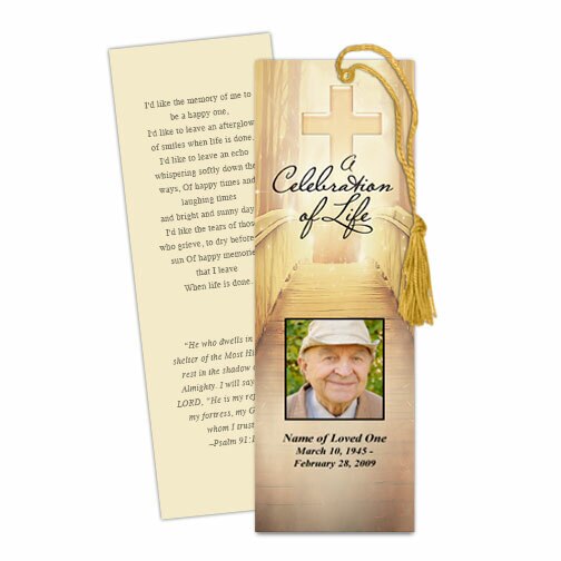 Crossing Memorial Bookmark Template.