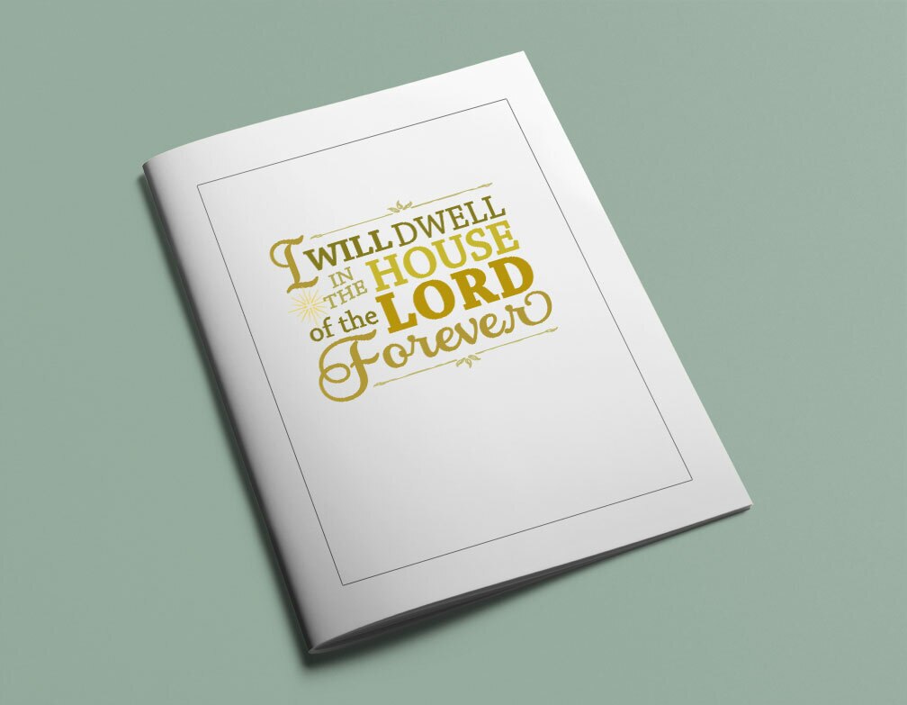 I Will Dwell In The House Bible Verse Word Art.