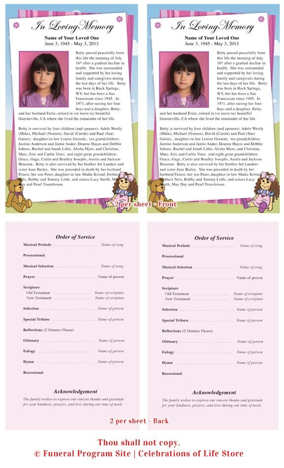Doll Funeral Flyer Template.