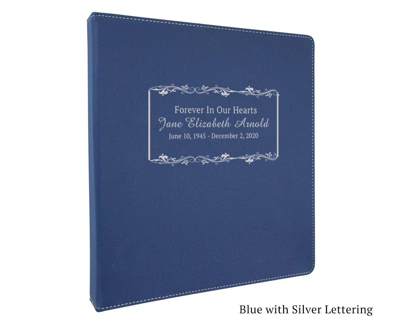 Memorial Funeral Guest Book Binder Leatherette Garland.