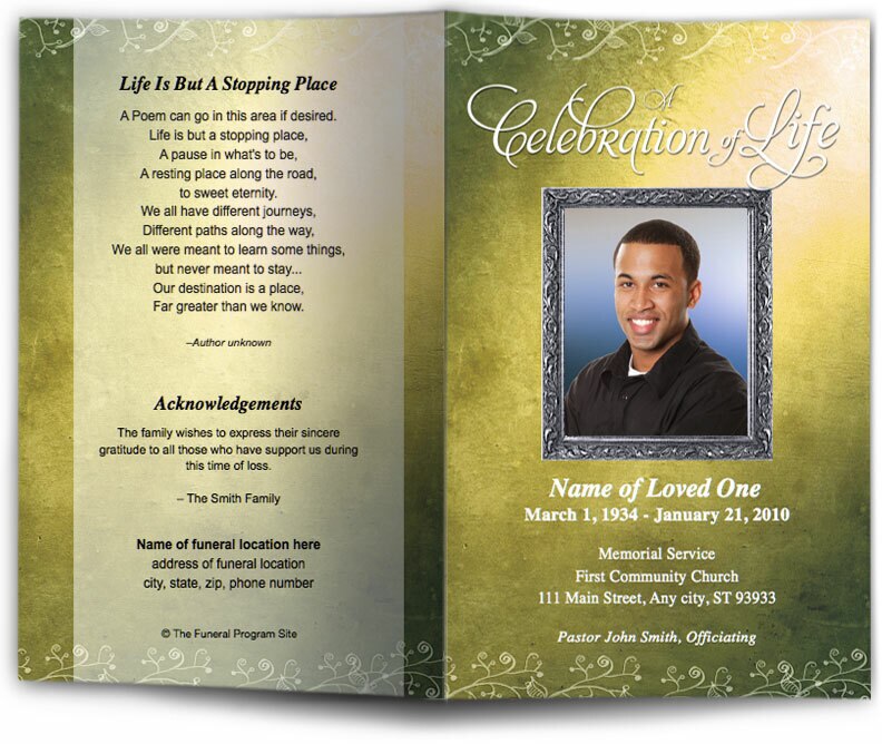 Devotion Funeral Program Template.