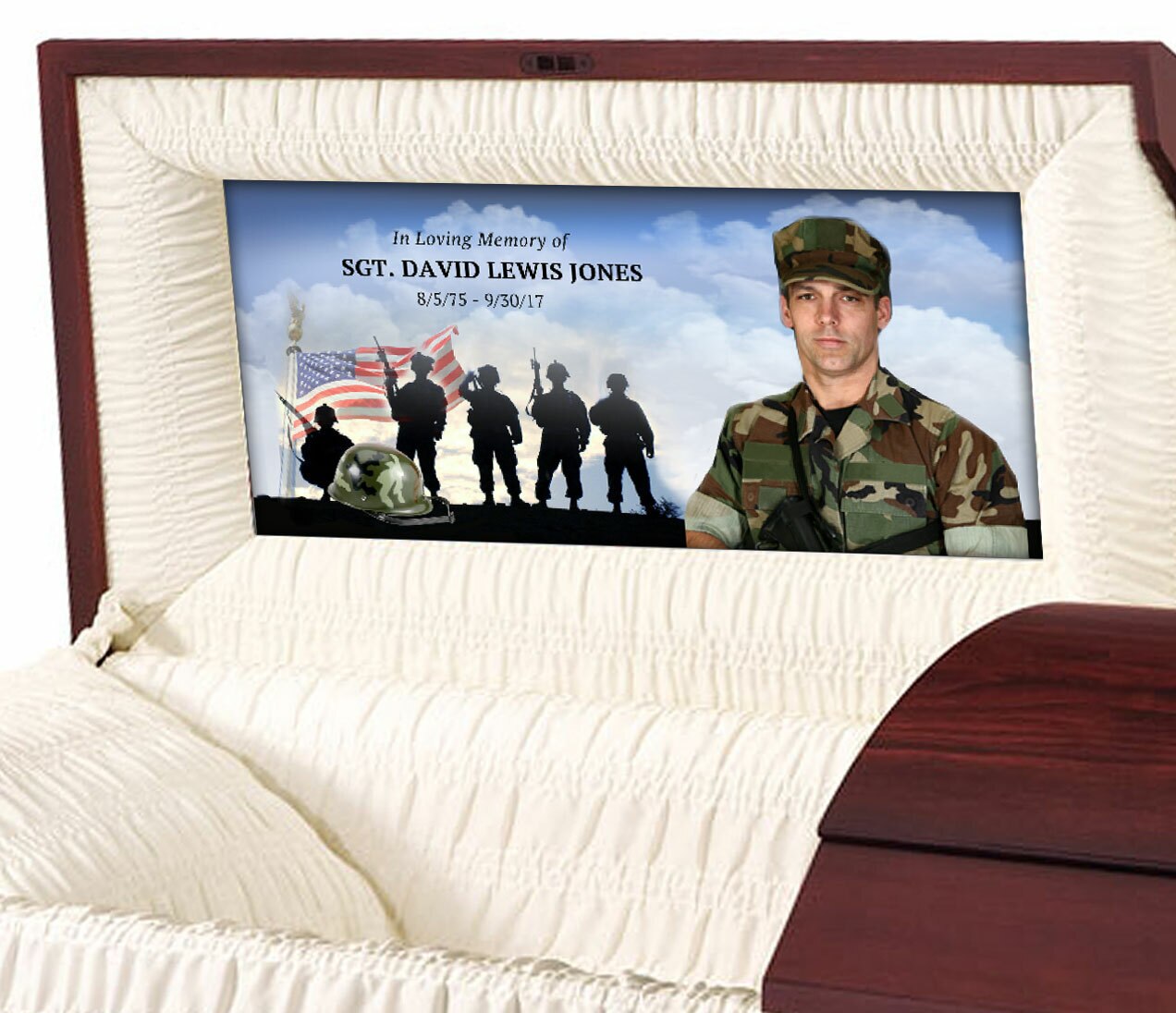 U.S. Army Casket Head Panel Insert.