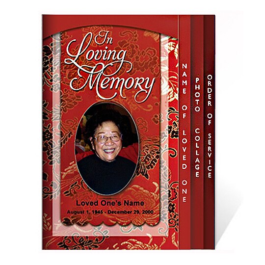 Dynasty 8-Sided Graduated Funeral Program Template.