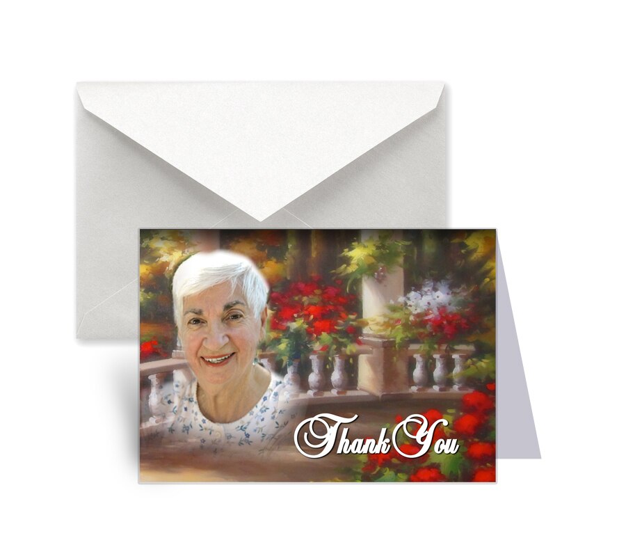 Tuscany Funeral Thank You Card Design & Print (Pack of 50).