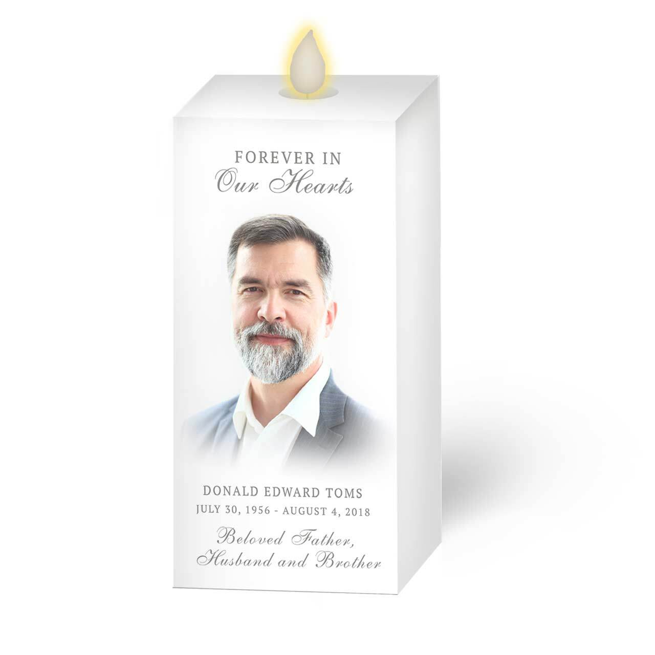 Principle Square Dancing Wick LED Memorial Candle.