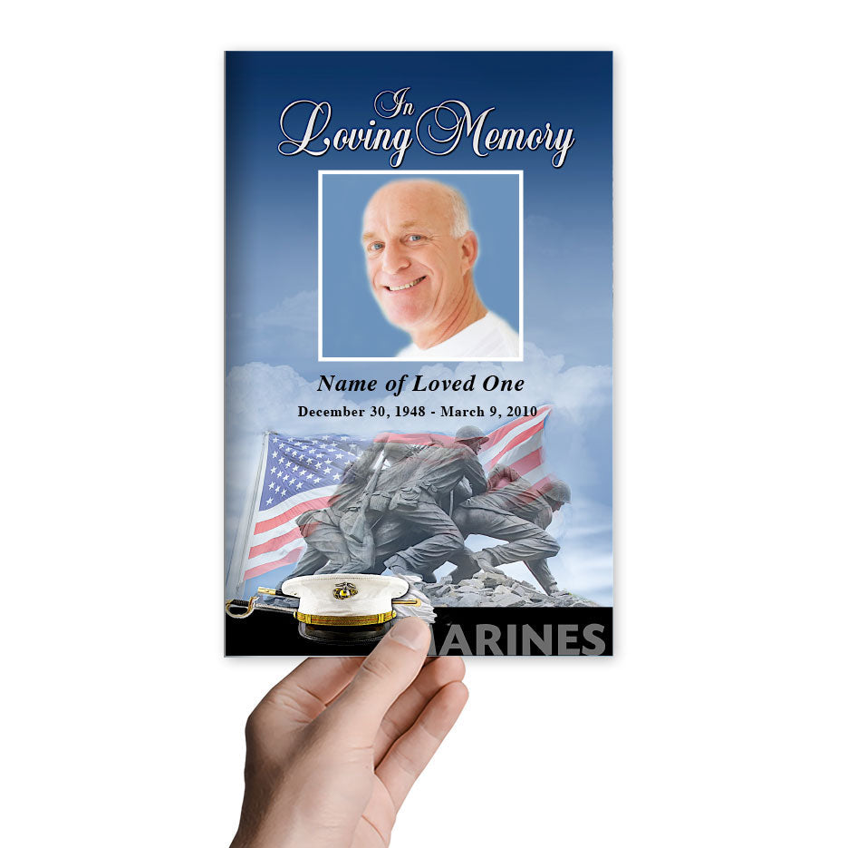 Marines Funeral Program Template.