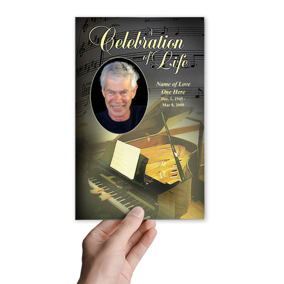Melody Funeral Program Template.
