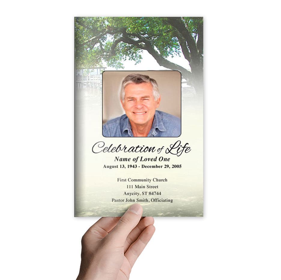 Oakridge Funeral Program Template.