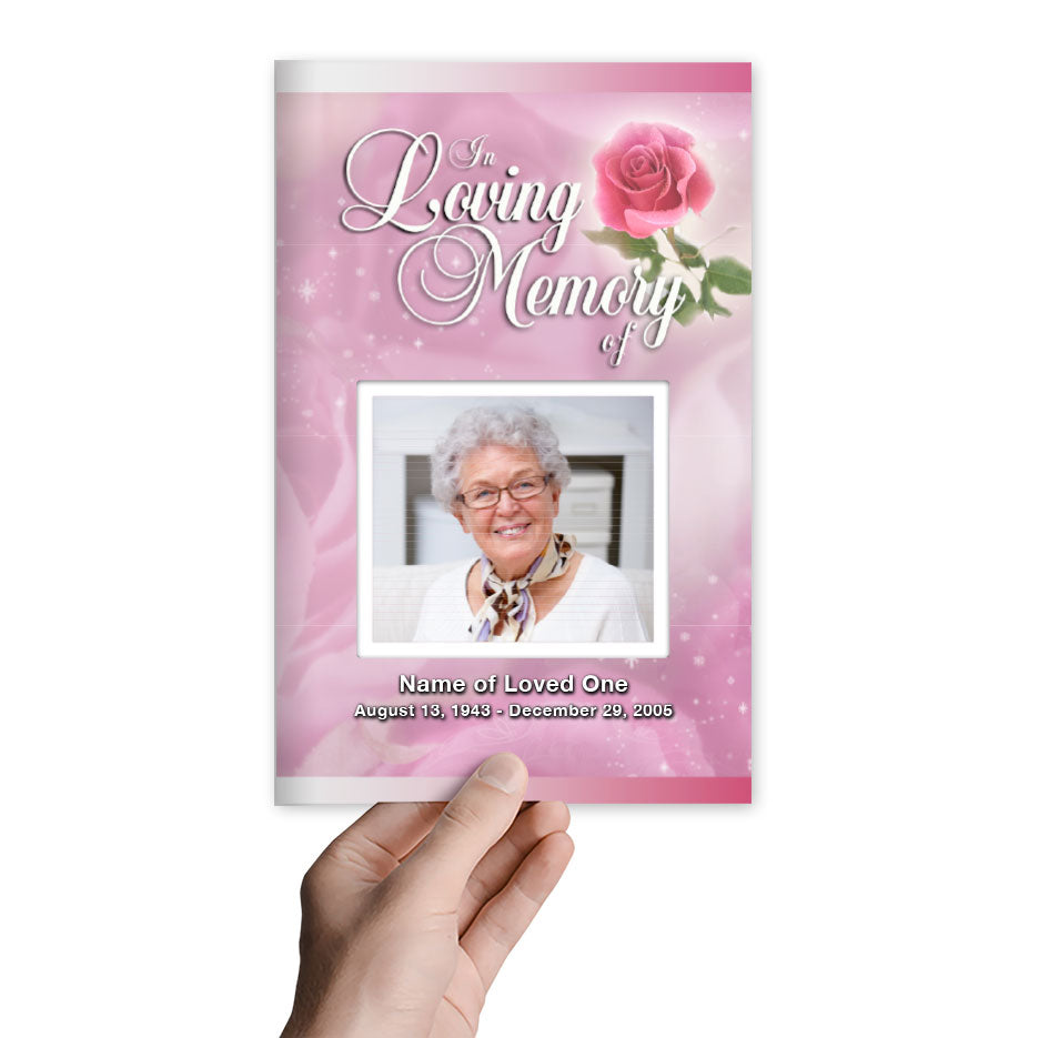 Petals Funeral Program Template.