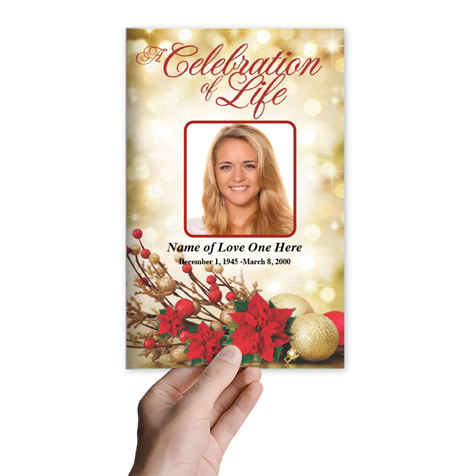 Ponsietta Funeral Program Template.