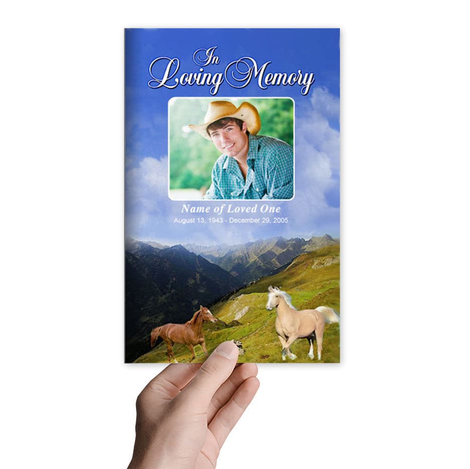 Prairie Funeral Program Template.