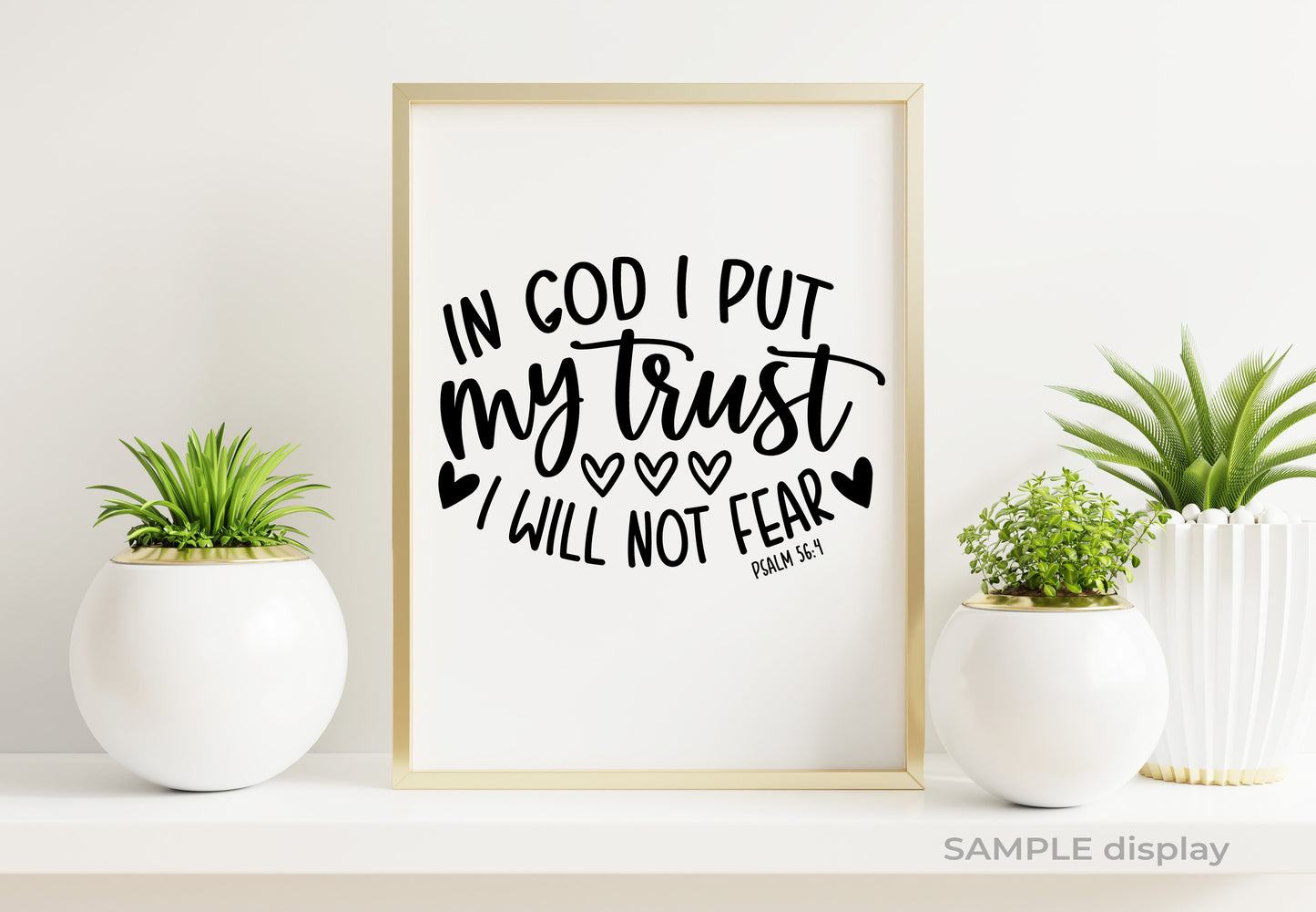 Put My Trust Bible Verse Word Art.