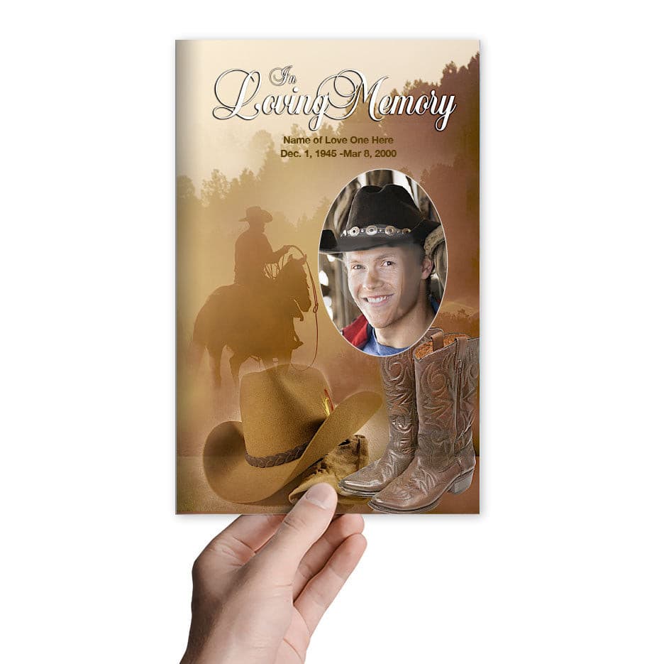 Ranch Funeral Program Template.