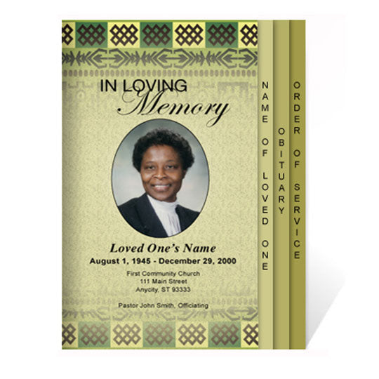 Redeemed 8-Sided Graduated Program Template.