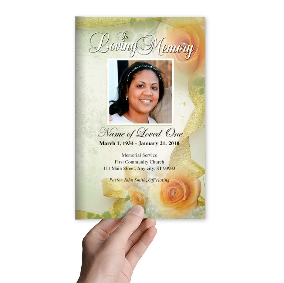 Rejoice Funeral Program Template.