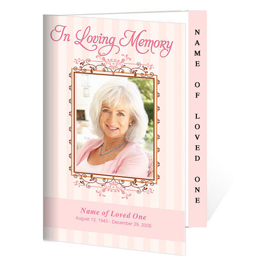 Seraphina 4-Sided Graduated Funeral Program Template.