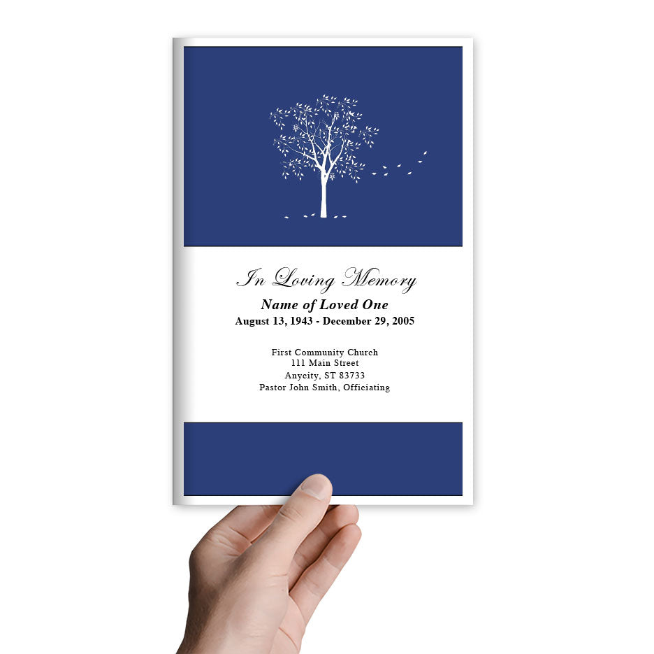 Solitude Funeral Program Template.